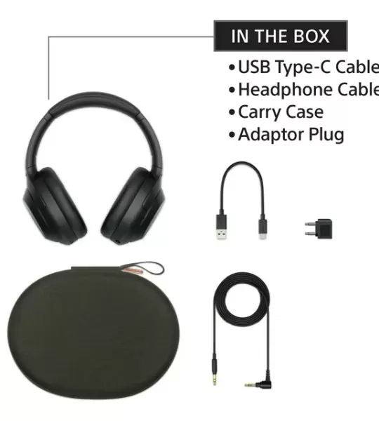 Sony WH-1000XM4 Wireless Noise Canceling Over-the-Ear Headphones with Google Assistant - Black