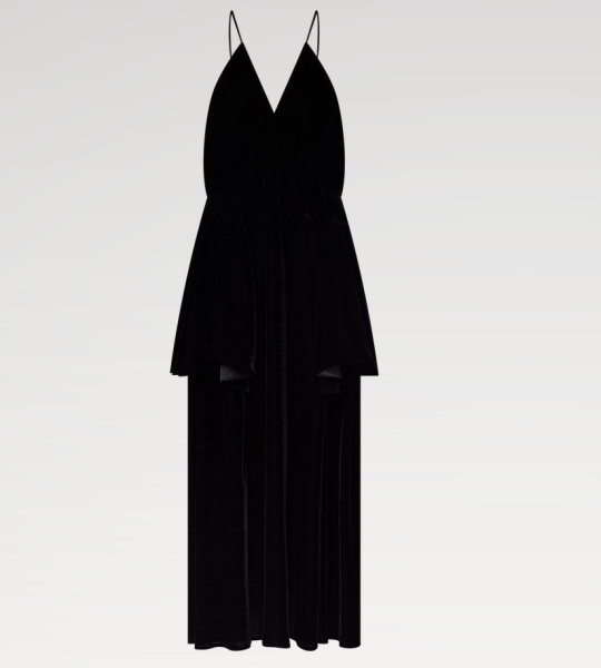 Tiered V-Neck Gown