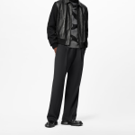 LVSE Embossed Monogram Mix Leather Blouson