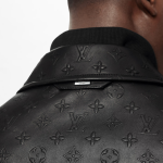 LVSE Embossed Monogram Mix Leather Blouson