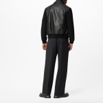 LVSE Embossed Monogram Mix Leather Blouson