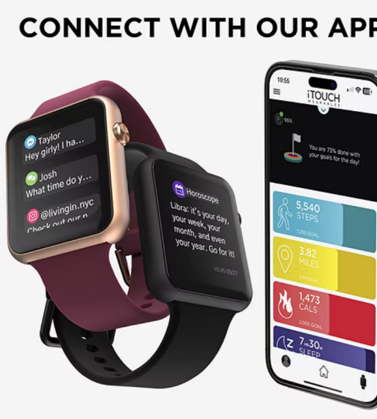 Itouch Air 4 Unisex Adult Rose Goldtone Smart Watch Ta4m02-C29