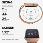 Itouch Air 4 Unisex Adult Rose Goldtone Smart Watch Ta4m02-C29