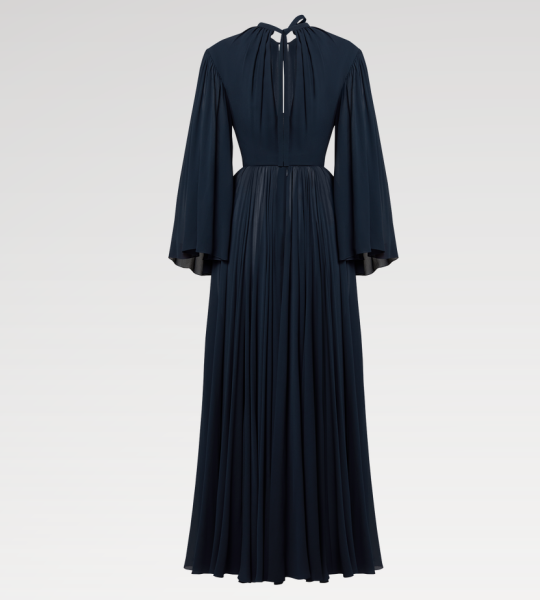 Long-Sleeved Keyhole Gown
