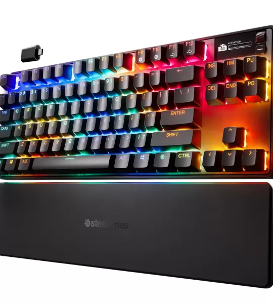 SteelSeries Apex Pro TKL Wireless Mechanical Gaming Keyboard – Rapid Trigger, RGB, USB-C